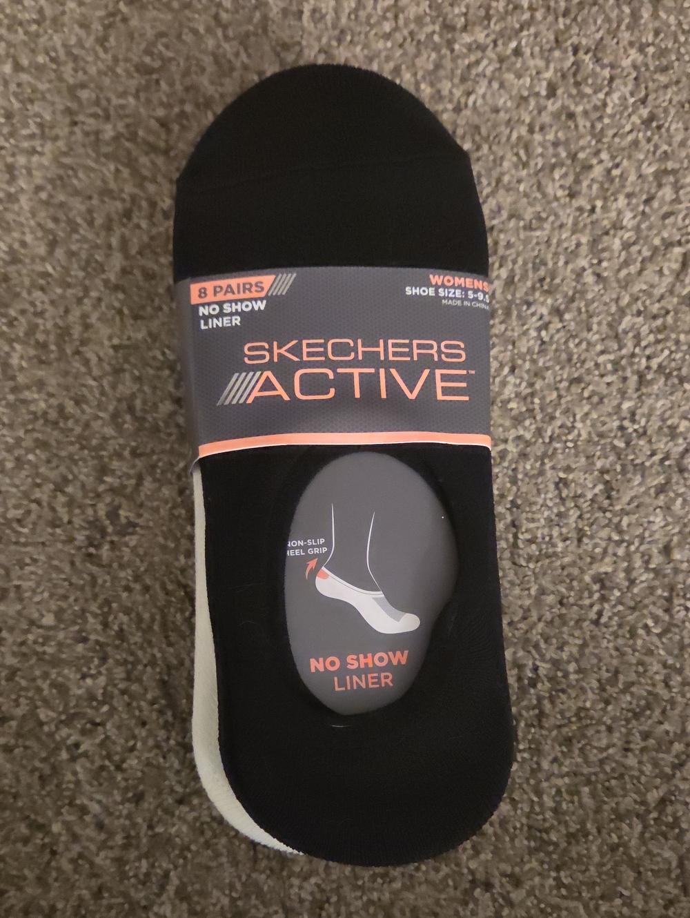 Skechers Active Women's No-Show Liner Socks - 8 Pairs Size 5-9.5 NWT